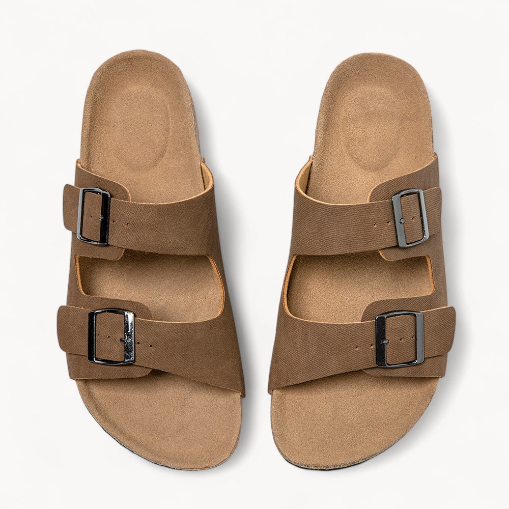 CLASSIC MEN'S CORK FOOTBED SANDALS (WALNUT BROWN) - Main Image