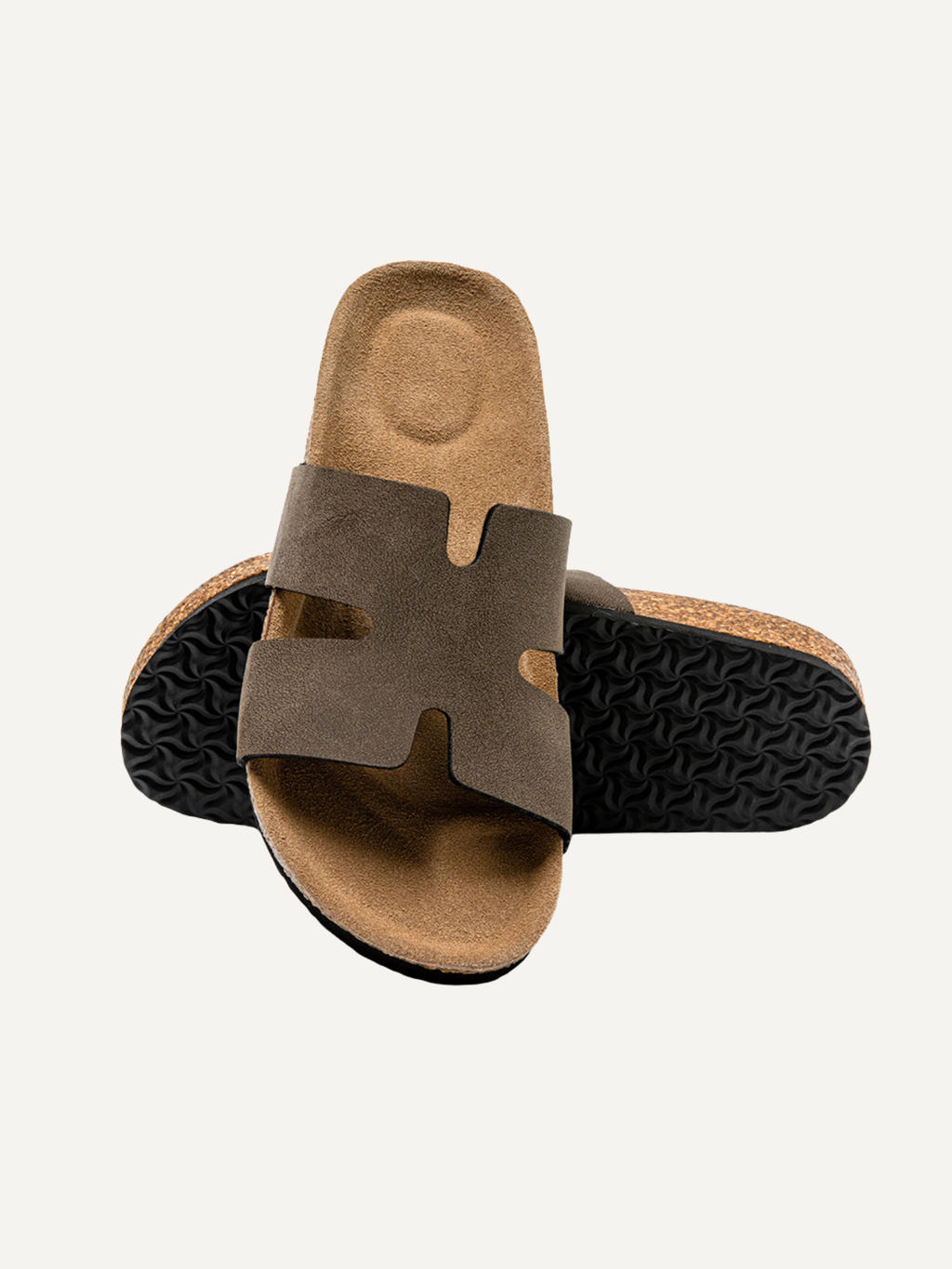 URBAN WOMEN'S CORK FOOTBED SANDALS (WALNUT BROWN)