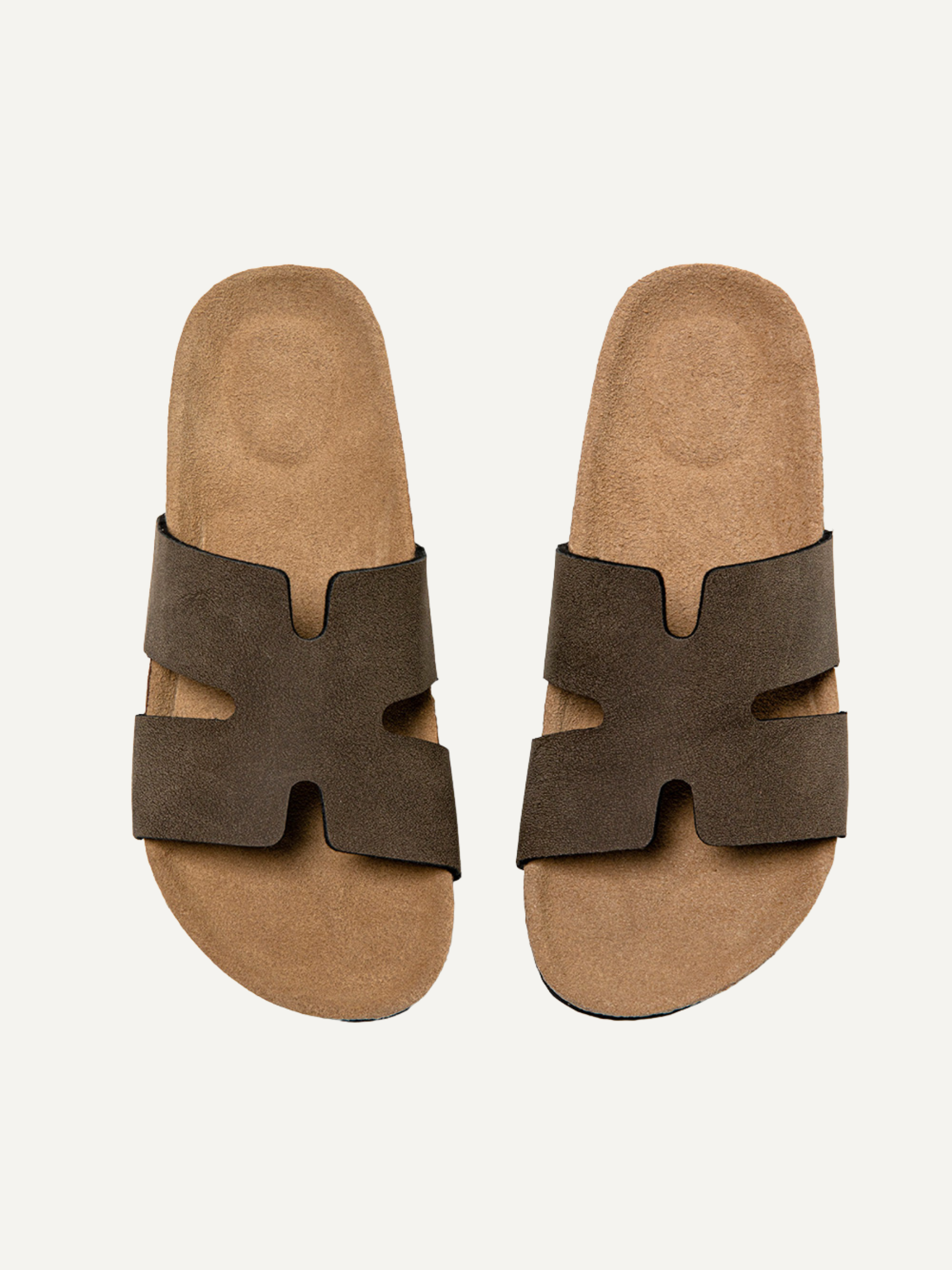 URBAN WOMEN'S CORK FOOTBED SANDALS (WALNUT BROWN)