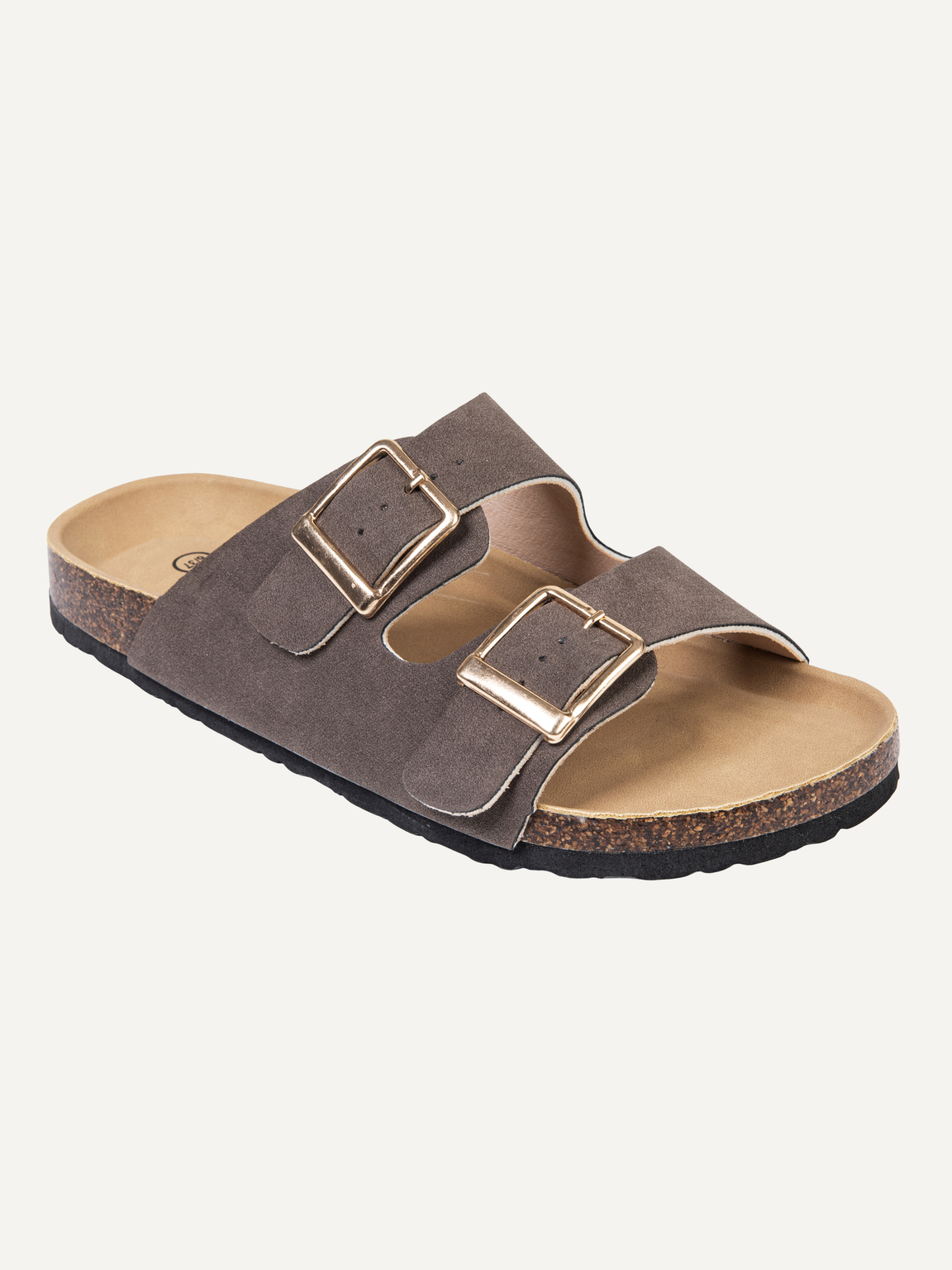 COMFORTABLE WOMEN'S CORK FOOTBED SANDALS (ASH BROWN)