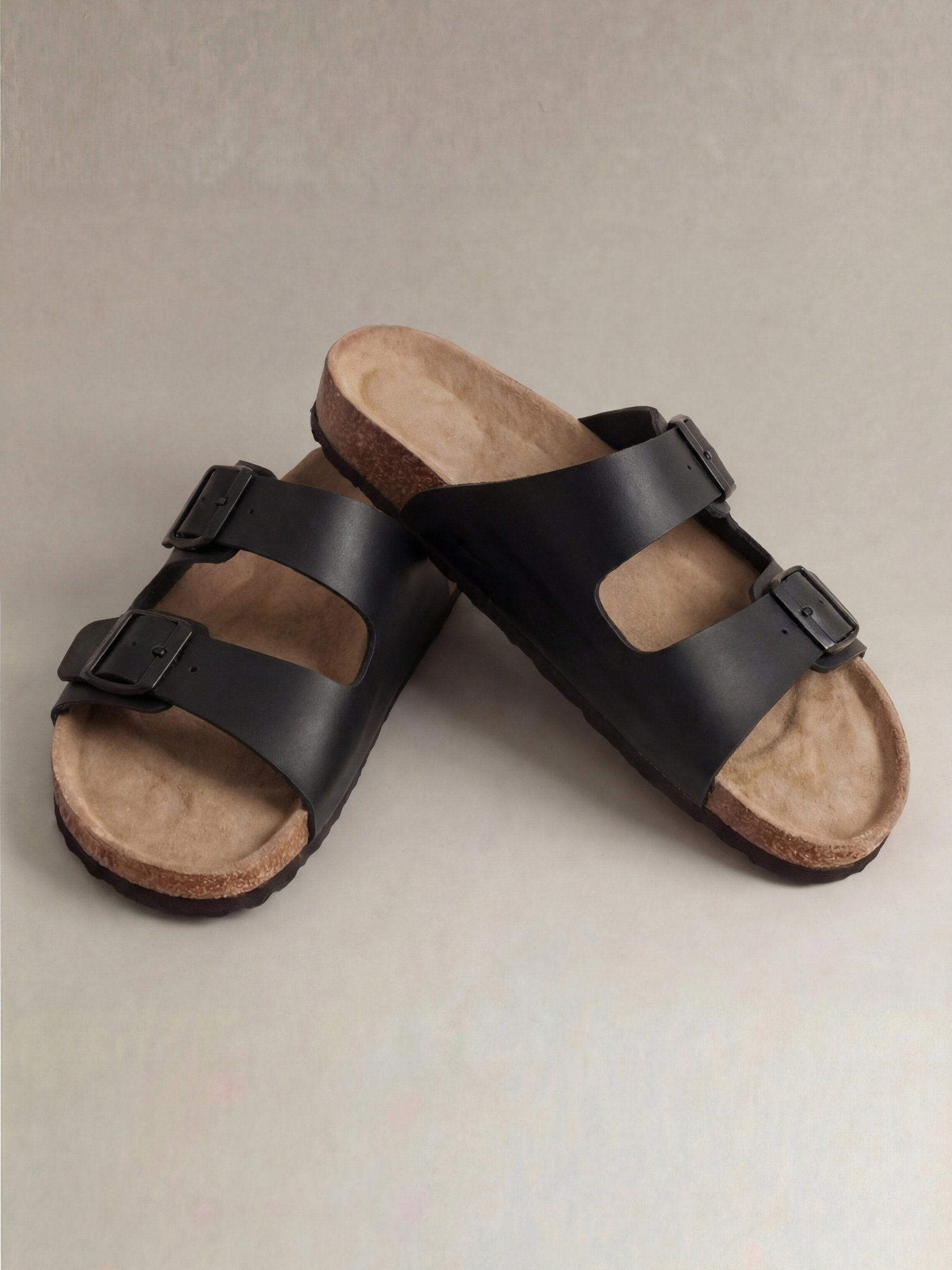 RIVIERA - BLACK | CORK SANDALS