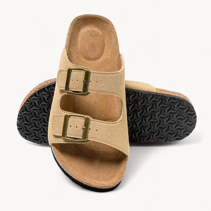 CLASSIC WOMEN'S CORK FOOTBED SANDALS (SAND BEIGE)