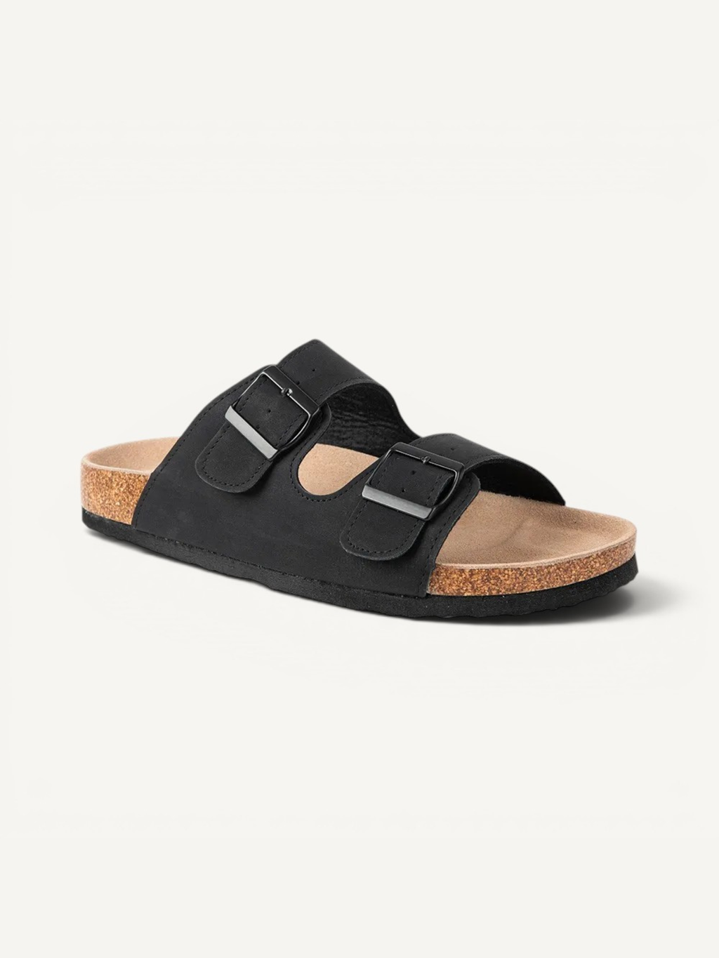 DUNE - MATTE BLACK | CORK SANDALS