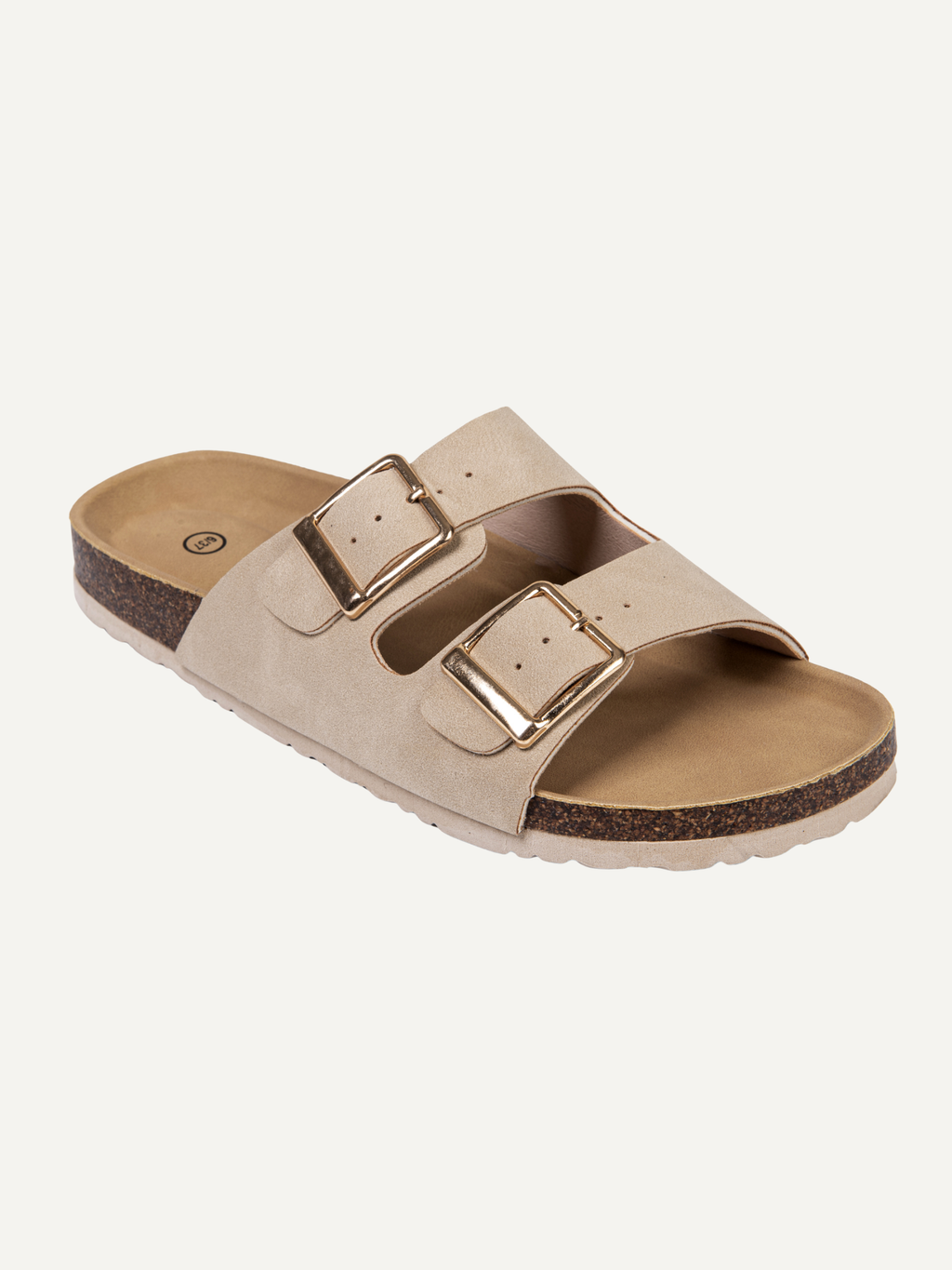 COMFORTABLE WOMEN'S CORK FOOTBED SANDALS (LIGHT BEIGE)