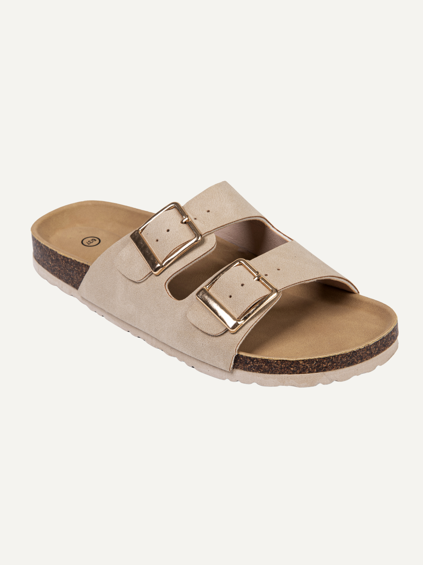 COMFORTABLE WOMEN'S CORK FOOTBED SANDALS (LIGHT BEIGE)