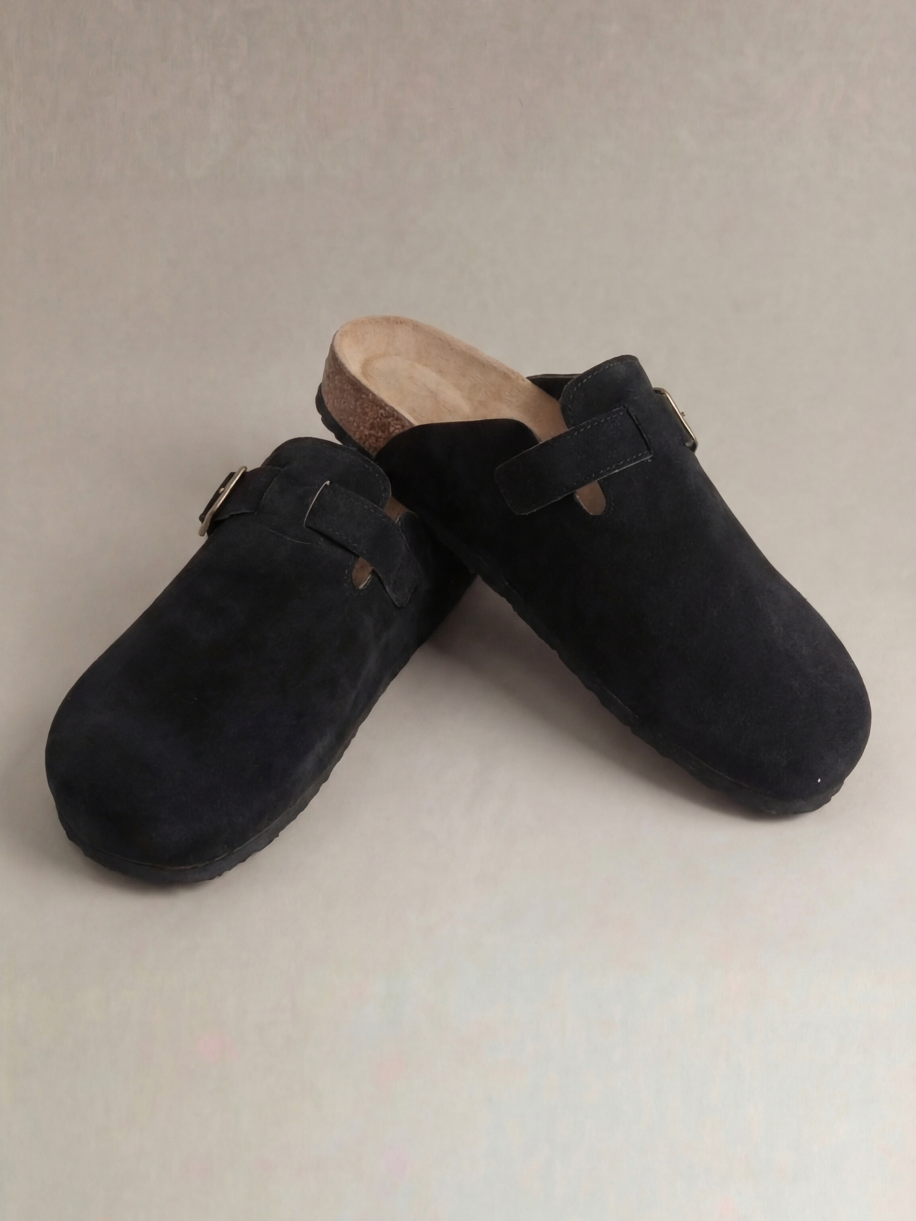 NOIR BLACK CORK CLOGS