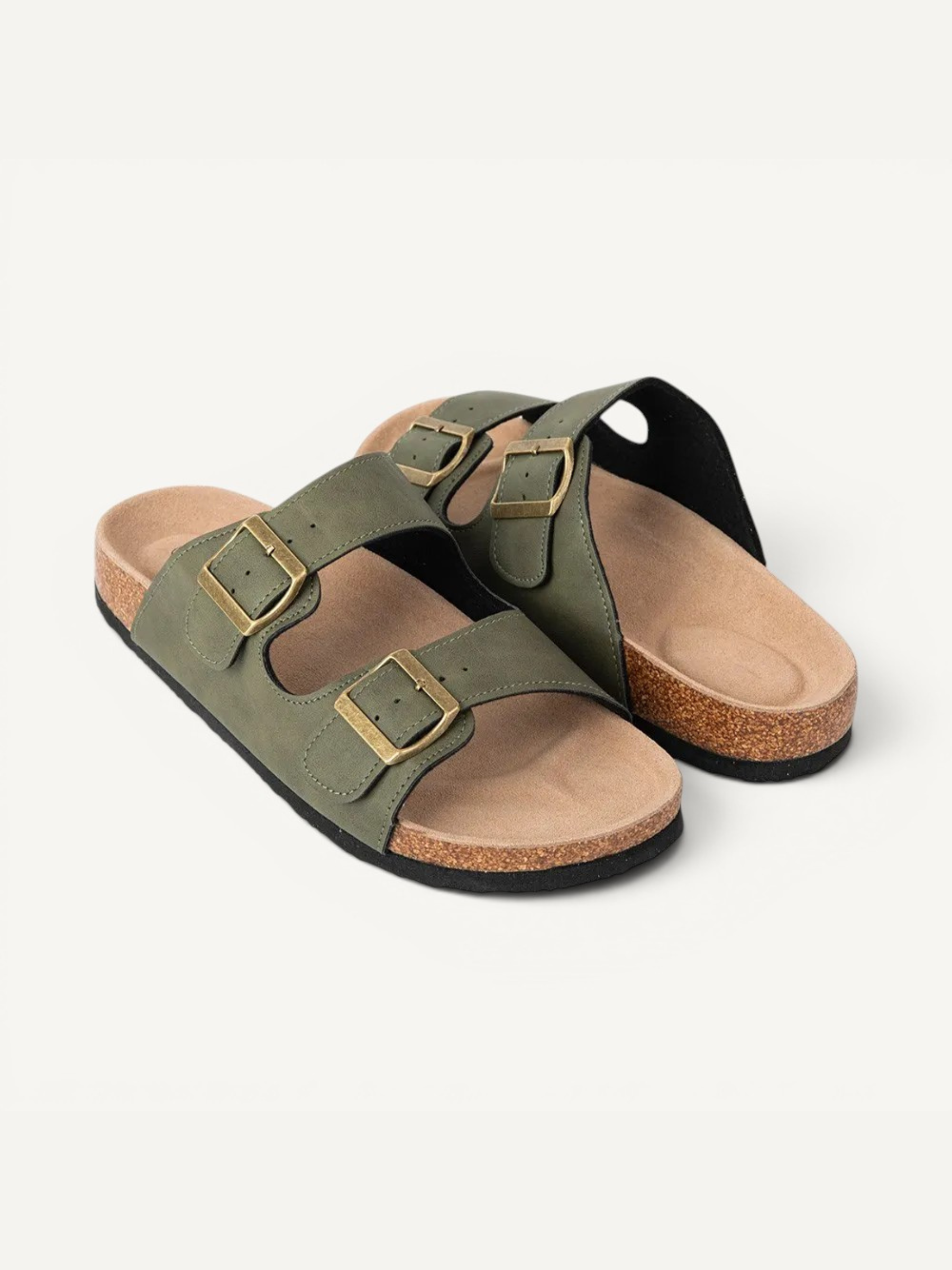 DUNE - SAGE GREEN | CORK SANDALS