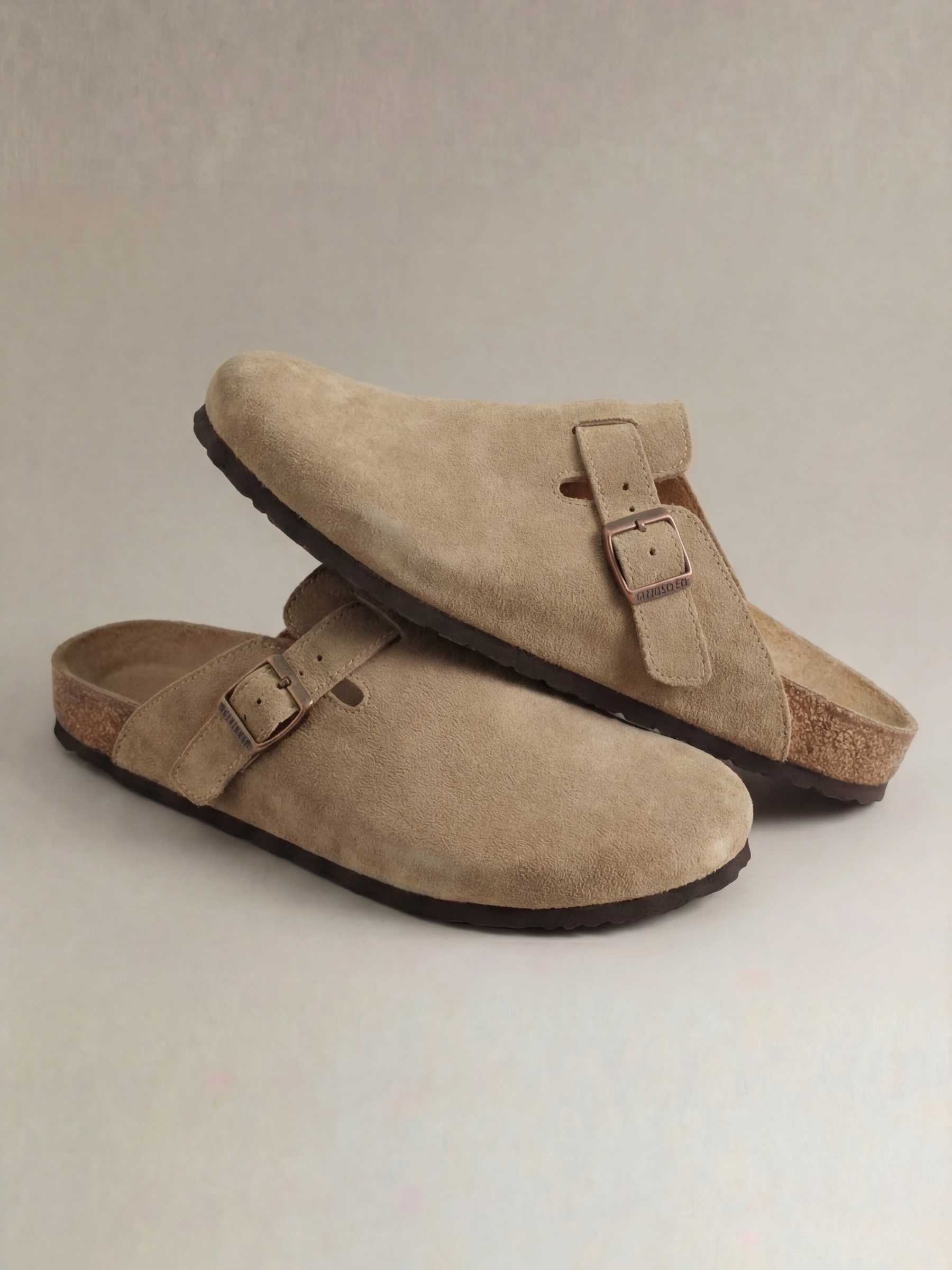 NOIR BEIGE CORK CLOGS