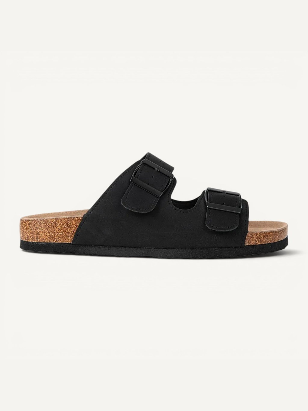 DUNE - MATTE BLACK | CORK SANDALS