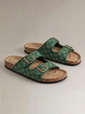 MILAN - GREEN | CORK SANDALS
