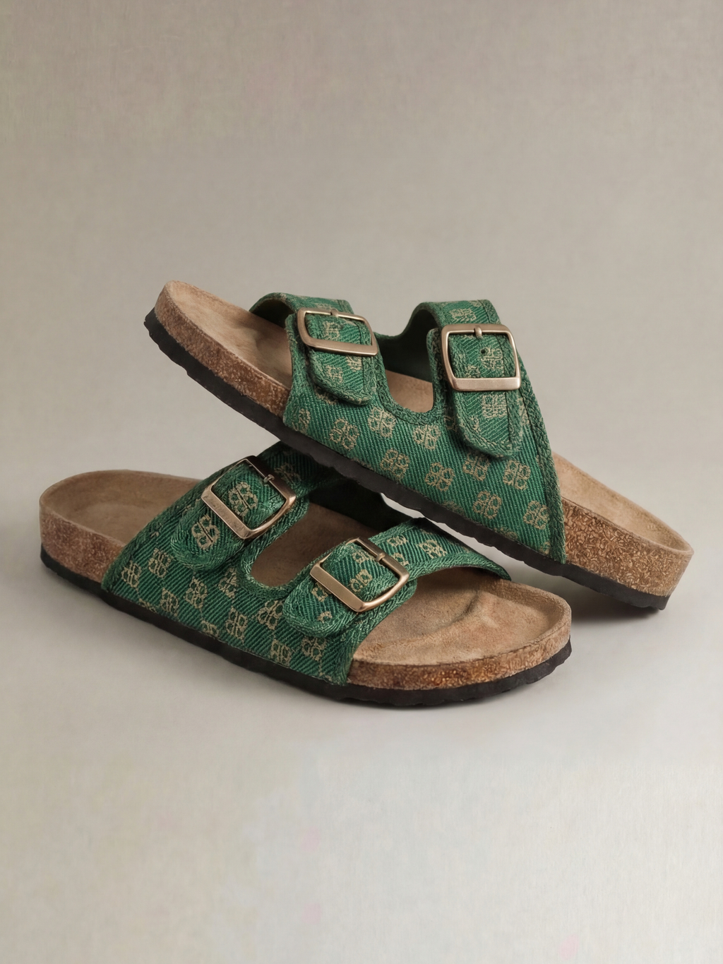 MILAN - GREEN | CORK SANDALS