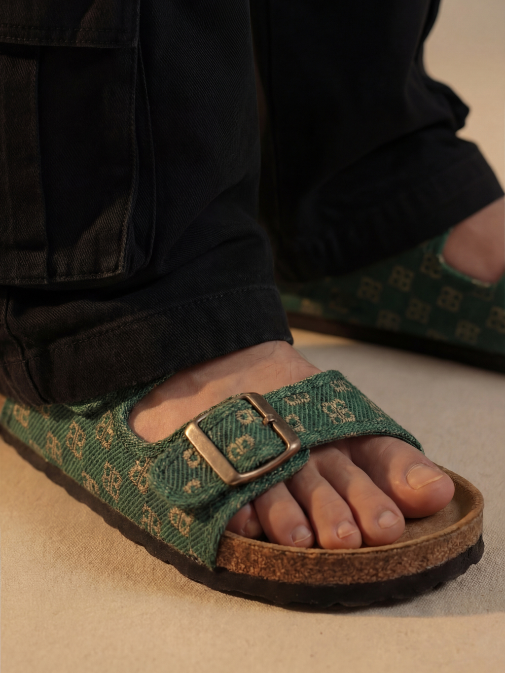 MILAN - GREEN | CORK SANDALS