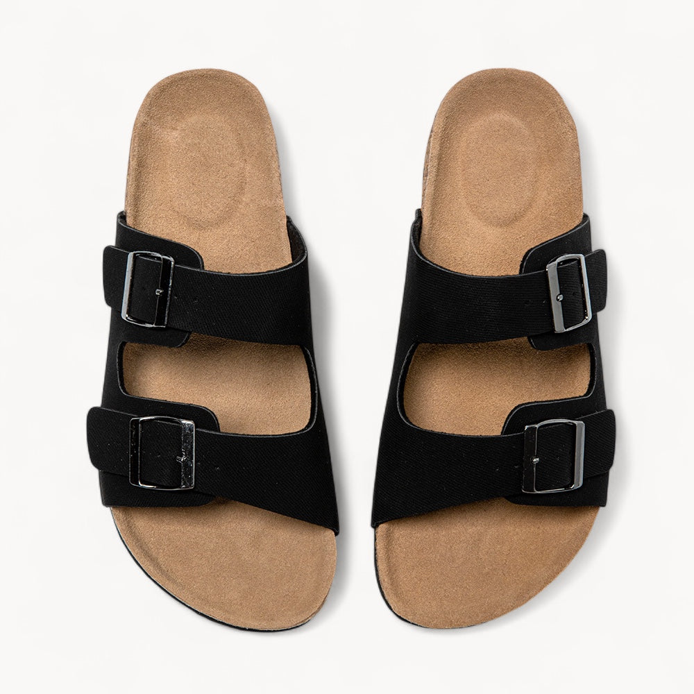 CLASSIC MEN'S CORK FOOTBED SANDALS (RAISIN BLACK)