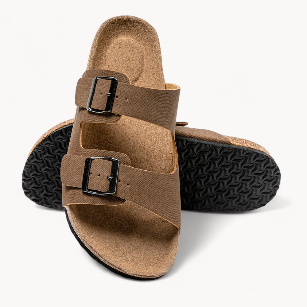 CLASSIC MEN'S CORK FOOTBED SANDALS (WALNUT BROWN)