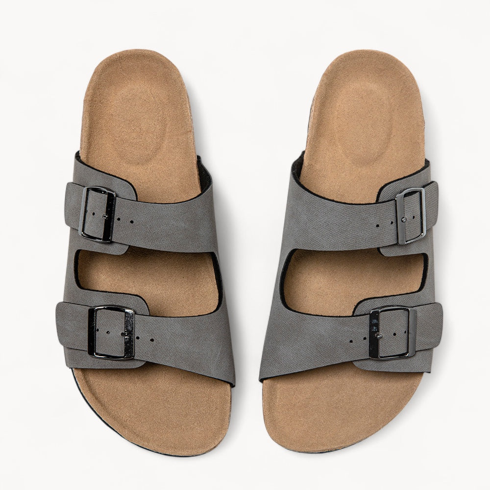 CLASSIC MEN'S CORK FOOTBED SANDALS (COOL GREY)