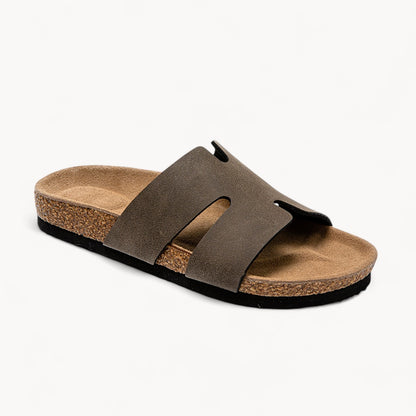 URBAN WOMEN'S CORK FOOTBED SANDALS (WALNUT BROWN)