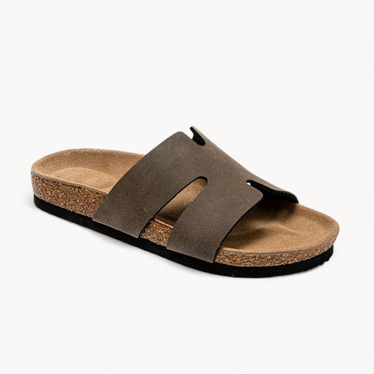 URBAN WOMEN'S CORK FOOTBED SANDALS (WALNUT BROWN)